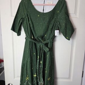 Palava Green Starry Night Holiday Dress